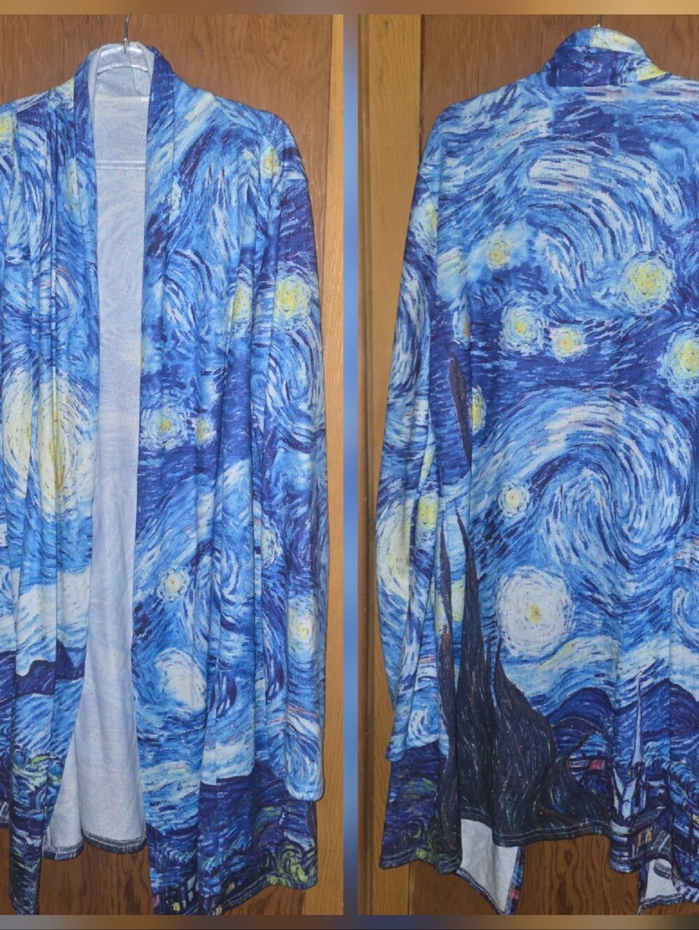 New no tags womens 2XL a starry n8ght open front kimono sweater cardigan